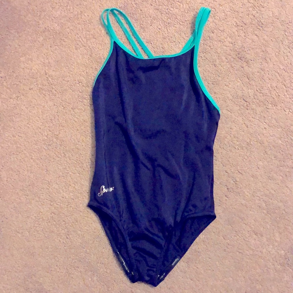 Speedo One Piece Dark Blue Swimsuit (NWOT)